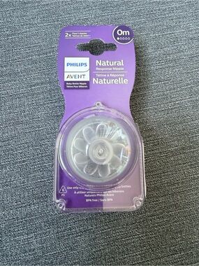 Philips Avent Natural Baby Bottle Nipple - Clear (0m)